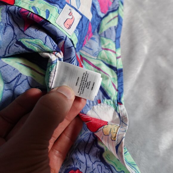 Vineyard Vines Slim Fit Murray Shirt Mens L Floral Hawaiian Lightweight - Picture 4 of 9